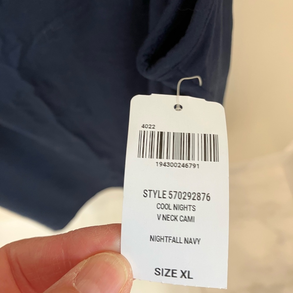 NWT’s Soma Navy Blue PJ Tank Top - Picture 4 of 4